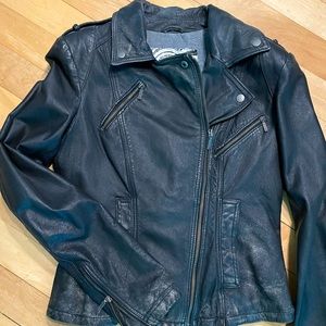 EUC Danier distressed moto influenced leather jacket